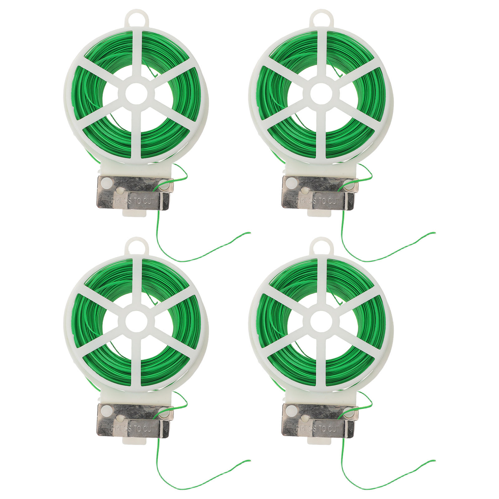 Vine Climbing Plastic - สายรัดพลาสติกเคลือบสีเขียวแบบหนา 4 ม้วน ความยาว 50 เมตรต่อม้วน