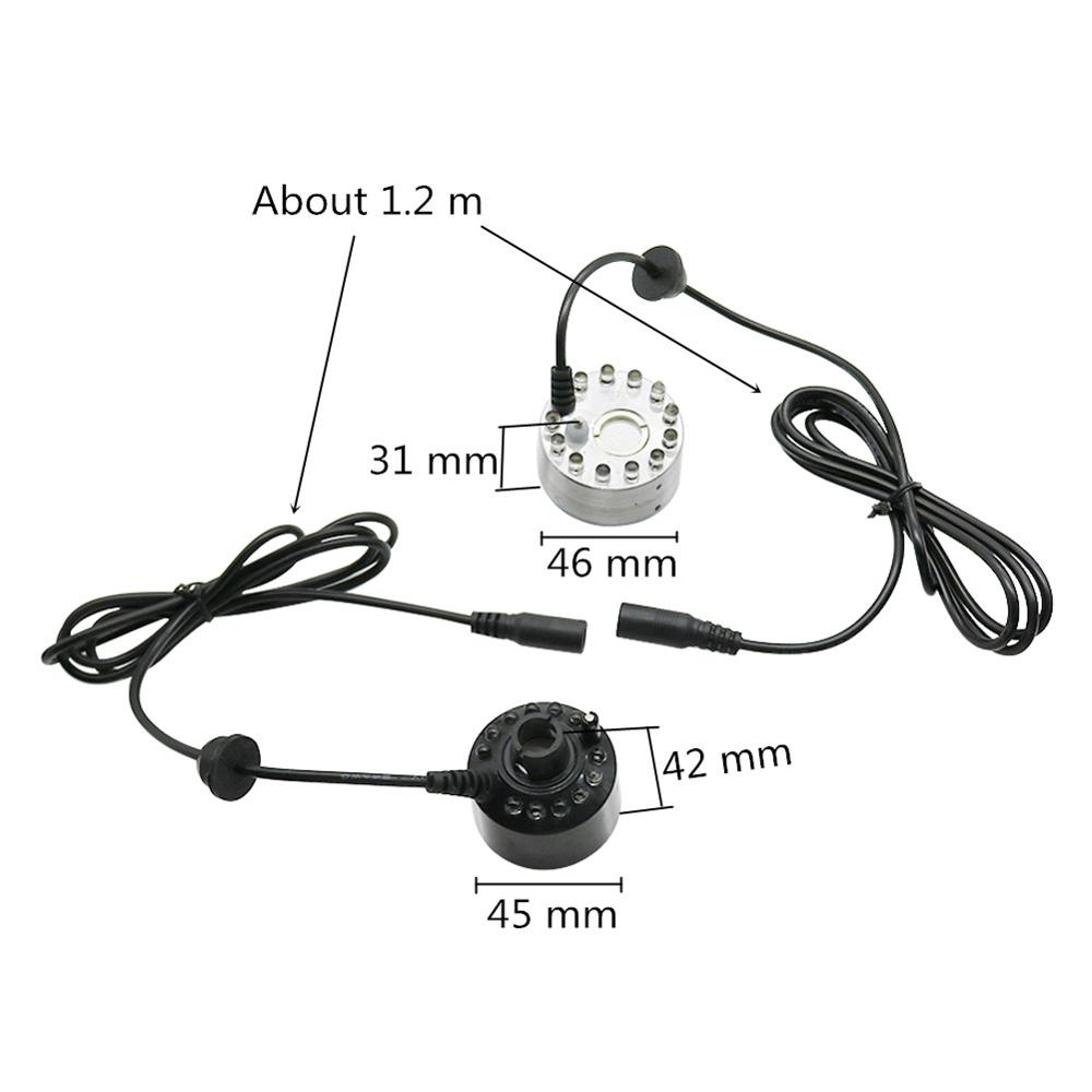 อะตอมไมเซอร์ LED 12 ดวง AC100- - Terrarium Fogger Ultrasonic บทวิจารณ์และราคา